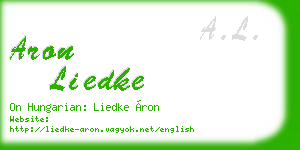 aron liedke business card